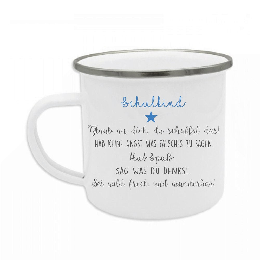 Tasse "Du bist 1. Klasse" zum Schulbeginn | Geschenkidee zur Einschulung für Mädchen u. Jungen | Originelle Geschenkidee mit DIY Ideen zum Schulbeginn | 2 Farbvarianten zur Auswahl