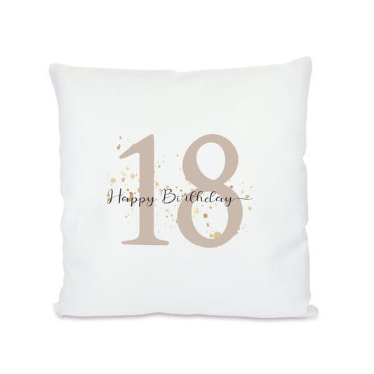 Kissen "Happy Birthday" zum Geburtstag | Originelles Geburtstagsgeschenk | Motivvarianten mit den Zahlen: 18, 20, 30, 40, 50, 60 und 70