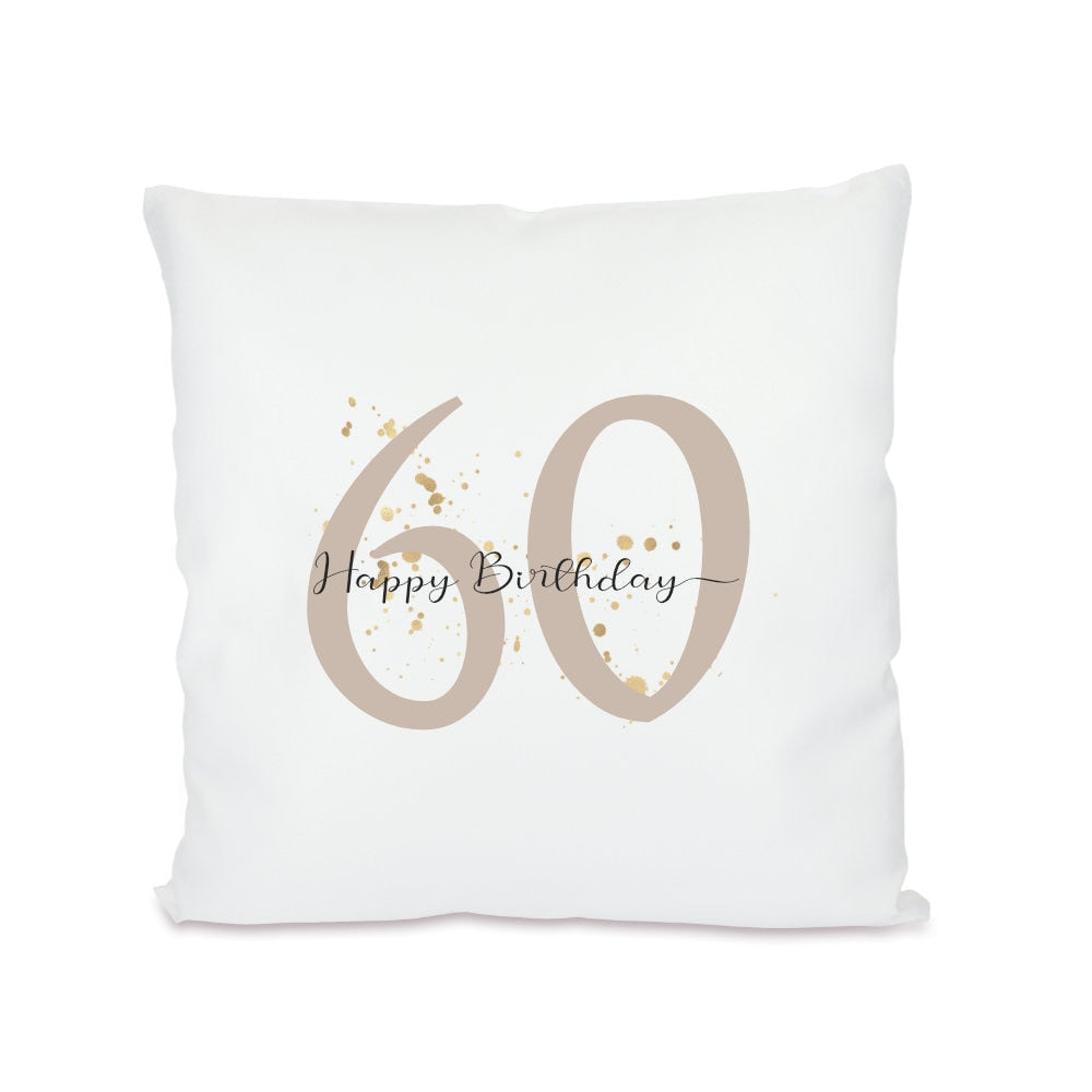 Kissen "Happy Birthday" zum Geburtstag | Originelles Geburtstagsgeschenk | Motivvarianten mit den Zahlen: 18, 20, 30, 40, 50, 60 und 70