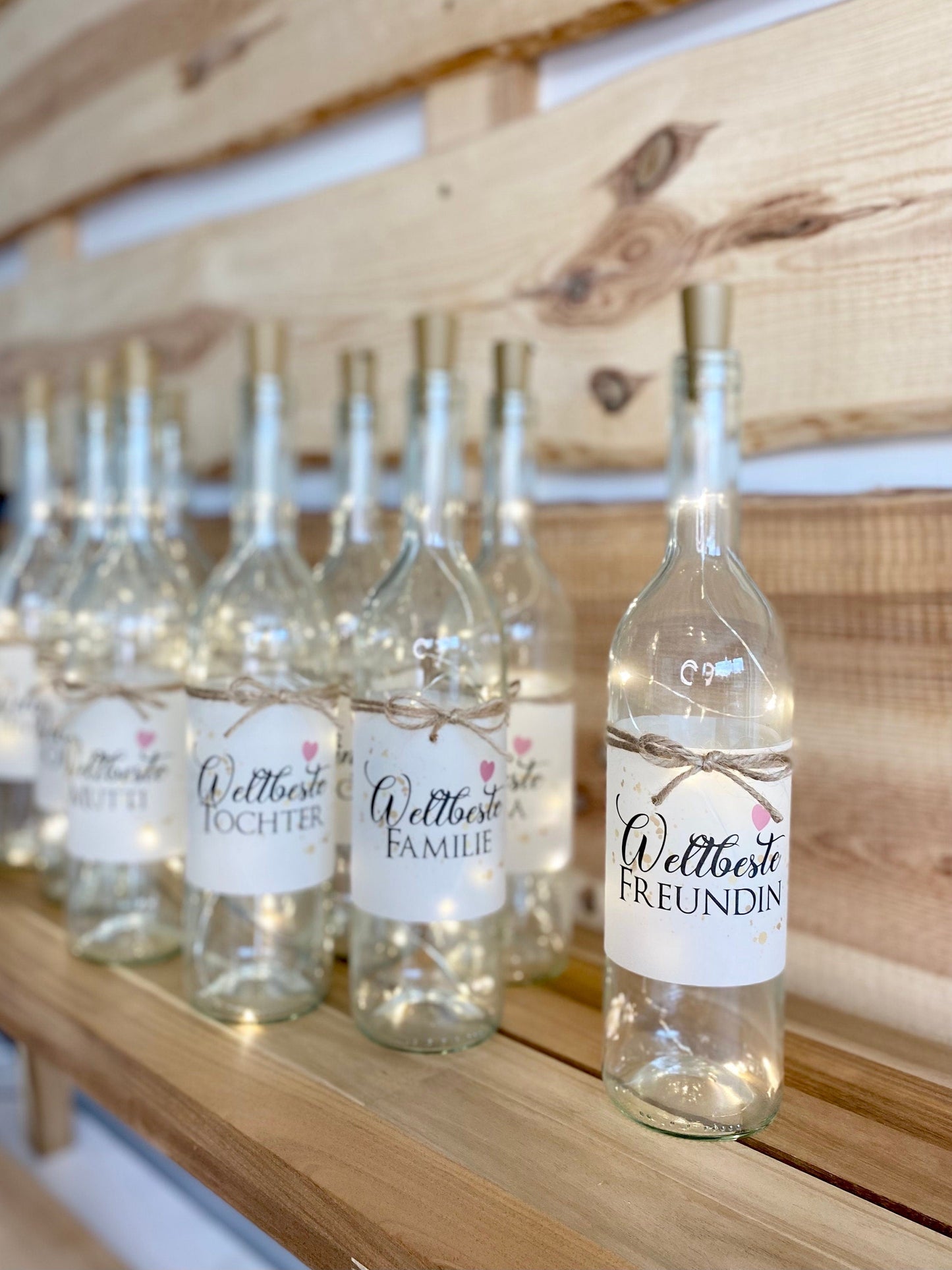 Flaschenlicht "Weltbeste Schwiegermama" | Liebevolle Geschenkidee für die Schwiegermutter | Perfektes Geschenk zum Geburtstag und als Dankeschön