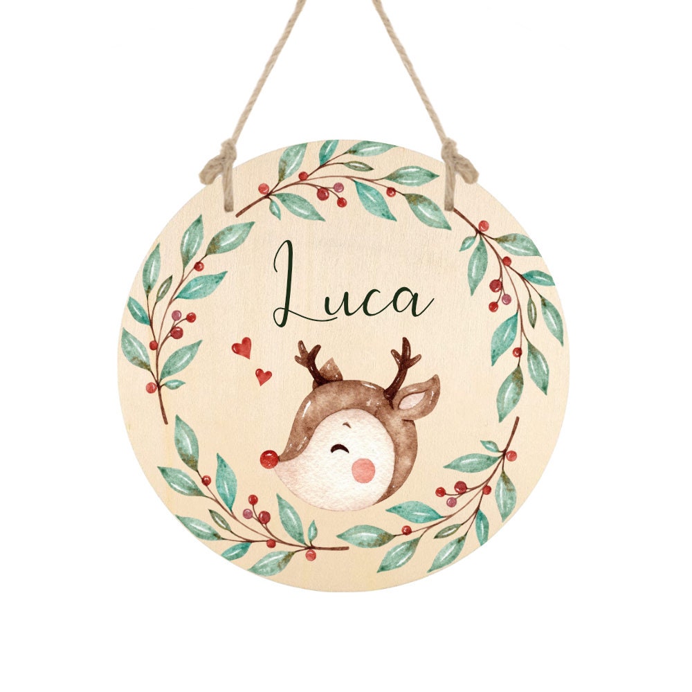 Personalisiertes Holzschild mit Namen für Kinder 