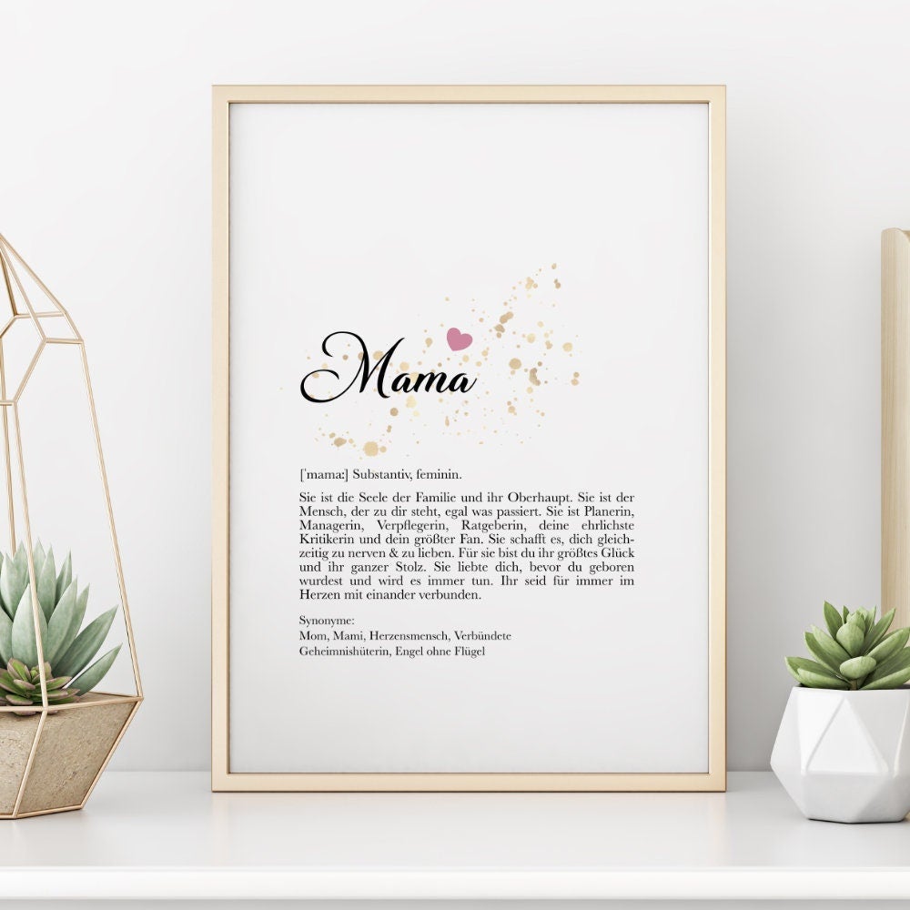 Poster "Opa" mit Definition | Besonderes Geschenk für Großväter | 9 Motivvarianten zur Auswahl